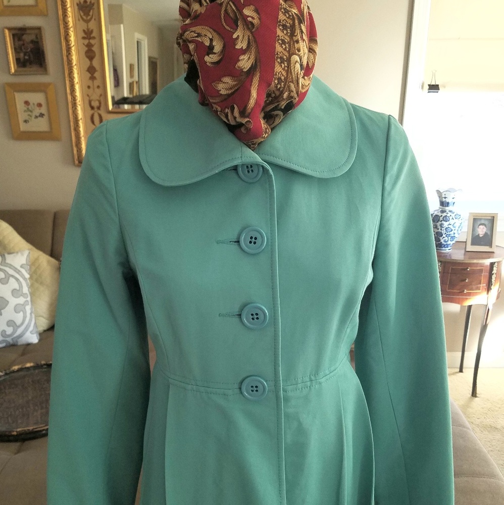 💯Mossimo Peter Pan Collar Cinch-Waist Coat - Picture 2 of 16